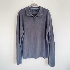 Tricots St. Raphael Men’s XL Gray Quarter Zip Knit Sweater Pullover Lightweight